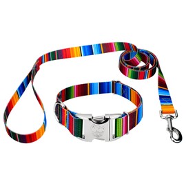 Country Brook Petz - Premium Serape Dog Collar and Leash - Country and Western Collection with 8 Rustic Designs (1 Inch, Extra Large)