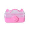 Tuilful Storage Box with Handle, 3-Compartment Plastic Organizer with Lid,