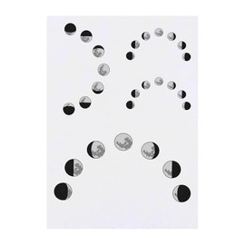 Azeeda 4 x 'Mondphasen' Temporäre Tattoos - Wasserfest, Hautfreundlich & Ungiftig · Transfers in Verschiedenen Größen (TO00076498)