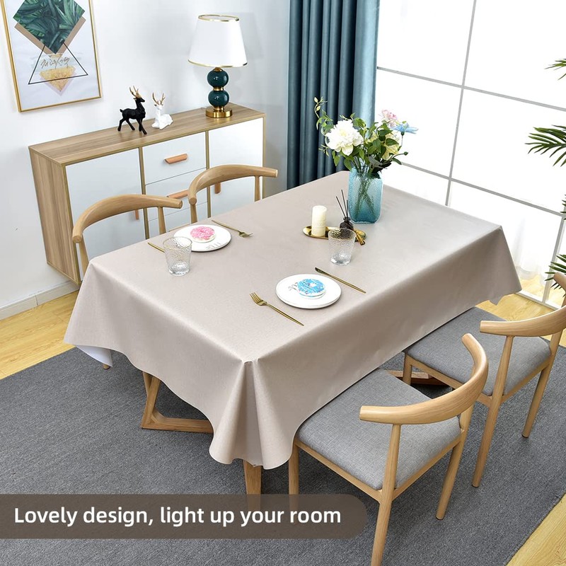 Plenmor Table Cloth Wipeable Tablecloth PVC Plastic Wipe Clean Waterproof