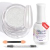 SAVILAND Chrome Nail Powder Kit: Metallic Mirror Effect Pigment White