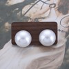 TseenYi Round Pearl Studs Earrings Big Pearl Earrings