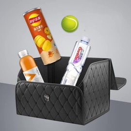 Car Trunk Organizer, Multipurpose Car Storage Organizer with Lid, Portable Collapsible Waterproof Trunk Storage Organiser Suitable for Car, SUV & Trucks (Small)