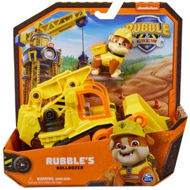 Rubble & Crew, Rubble's Bulldozer Toy Truck with Moving Parts and Collectible Action Figure, Kids Toy from 3 Years
