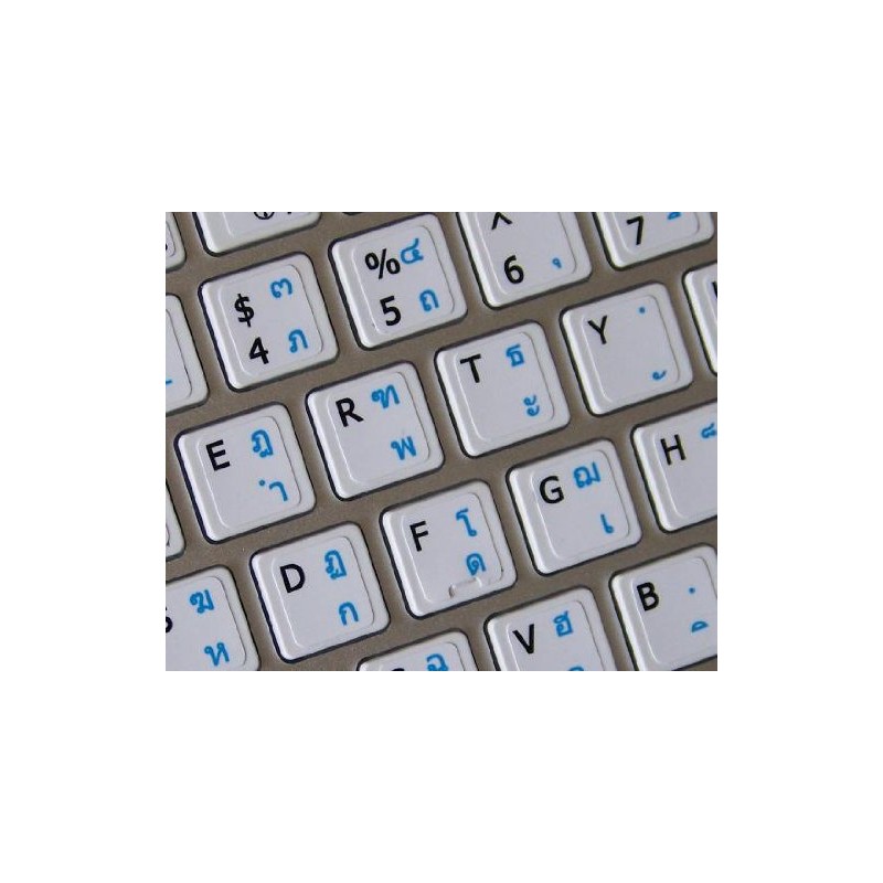 MAC ENGLISH-THAI KEYBOARD STICKERS ON WHITE BACKGROUND