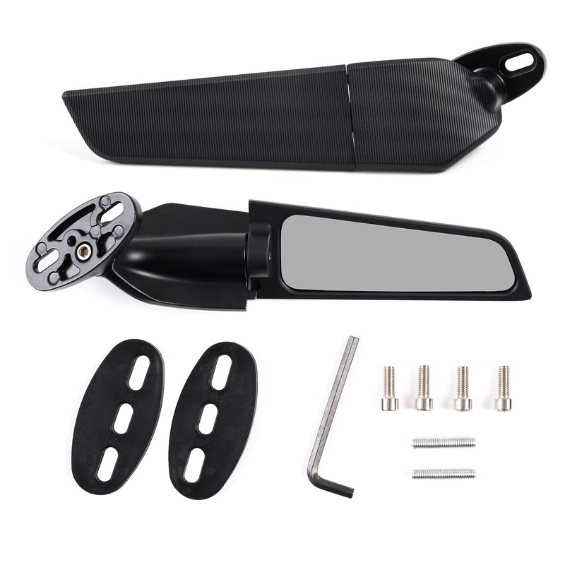 Motorcycle Rearview Mirrors, Adjustable Rotating Side Mirrors Fit for Honda