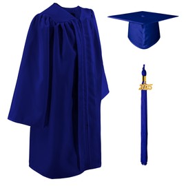 GraduatePro Kindergarten Graduation Talar and Hat Children 2023 Costumes for Preschool Nursery Graduation Party Girls Boys 9 Colours, royal