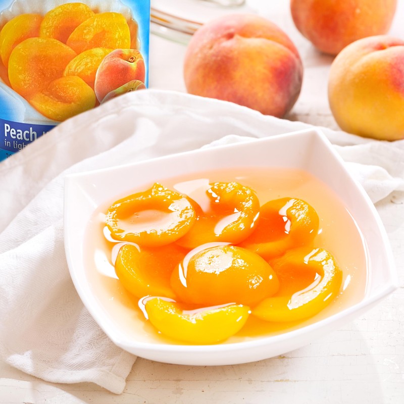 Club Supreme Peach Halves in Light Syrup - Handpicked and