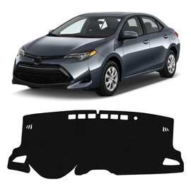 KUST Black Dash Cover for Toyota Corolla 2019-2024 2025 2026 (L LE SE XLE XSE), Hatchback(SE XSE) Left Hand Driving Dashboard Cover Non-Slip Polyester Interior Accessories for Corolla Sedan