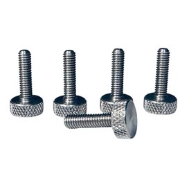 Precisiongeek M3 x 15mm Stainless Steel Knurled Head Knurled Head 10mm Diameter - Set of 5