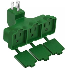 Unbranded 3 Outlet Wall Plug Adapter, Multi Outlet Extender, Weather Resistant, UL Listed