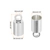 sourcing map 50Pcs Cord End Caps 9mm End Cap Barrel