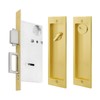 Senharvest Pocket Door Privacy Lock with Keys, Modern Rectangular Hardware,