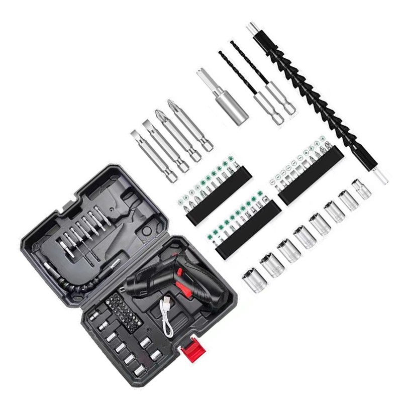 Electric Screwdriver Kit Lightweight Rechargeable Screwdriver with Long and Short