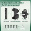 Gate Latch Key, Built in Stainless Steel Lock Tongue, Adjustable,