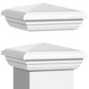Sasylvia 2 Pcs Vinyl Fence Post Caps White PVC England