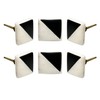 Perilla Home Set of 6 Marble Knobs | Black and