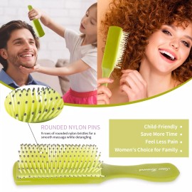 Sense hometek Styling Hair Brush Set for Curly Hair Including Brush, Comb, & 3 Alligator Clips