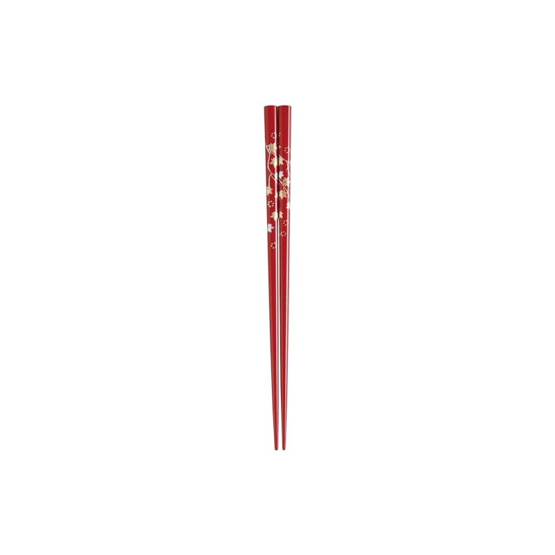 Kawai 108469 Chopsticks Kaga Makie Maple Vermilion, 8.3 inches (21