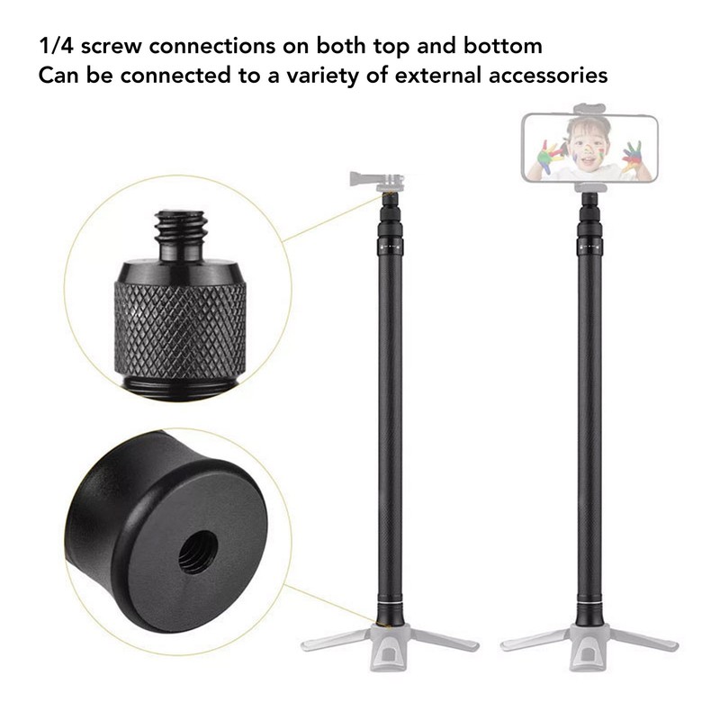 Action Camera Selfie Stick 118 Inch 7 Section Carbon Fiber