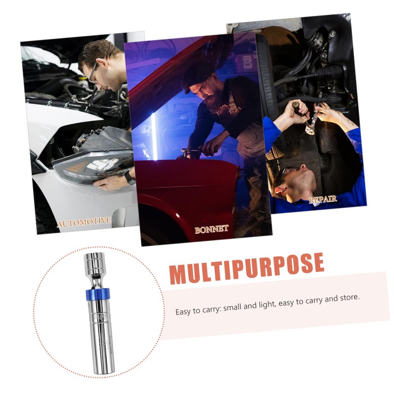 Tofficu Magnetic Swivel Socket Spark Plug Wrench Tool Compact Automotive