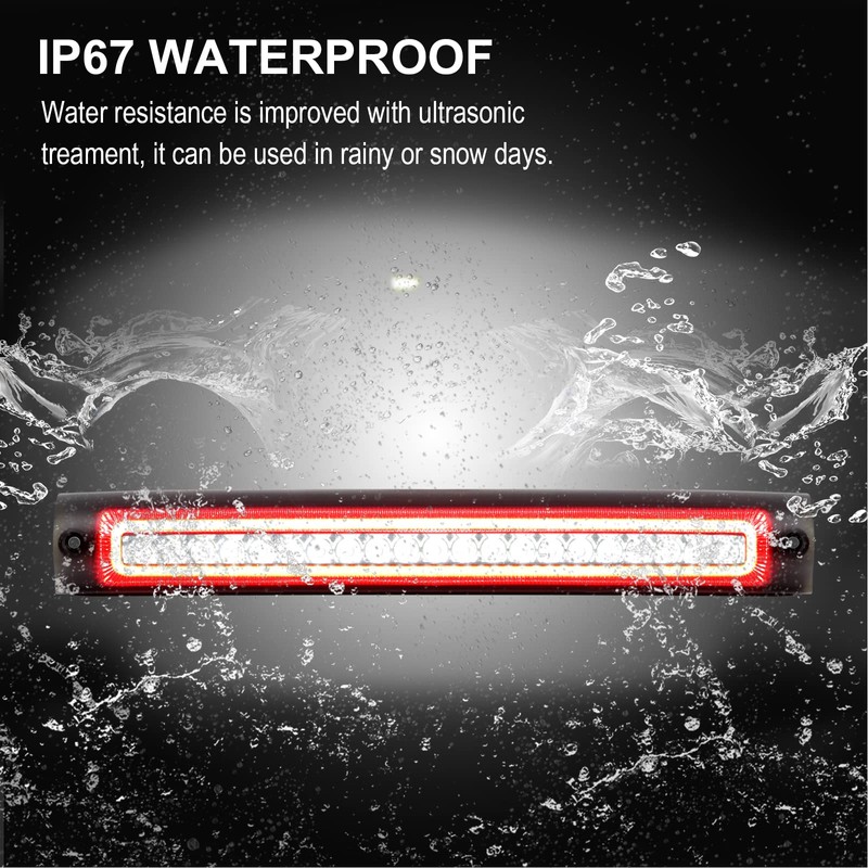 R&F Auto F1 Style Strobe LED Third Brake Light Replacement