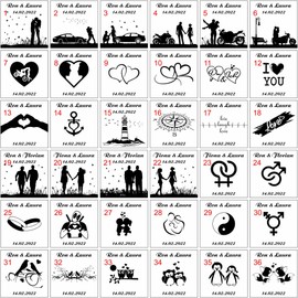 Love Padlock with Engraving for Valentine's Day, Wedding Anniversary, Birth, Includes Engraving, Optional Velvet Bag, Anodised Aluminium Padlock