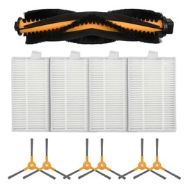 1 Main Brush 4 6 Side Brushes Replacement Kit for bObsweep for PetHair for SLAM Robot Vacuum Cleaner