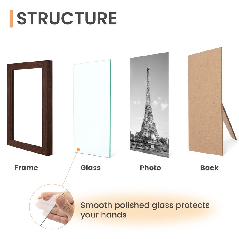 upsimples 10 Pack Picture Frames Collage Wall Decor with Glass,