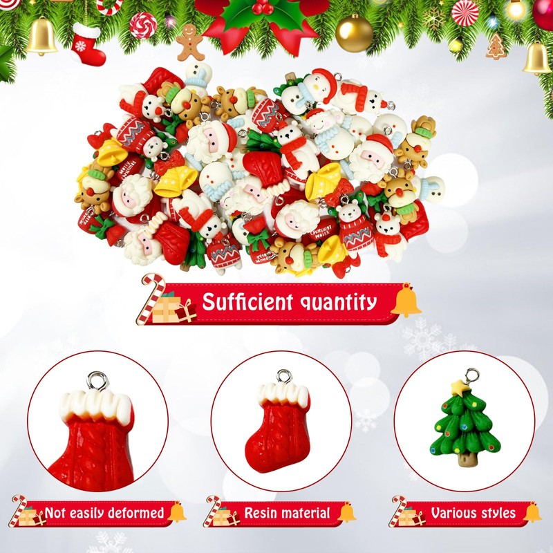 Miniature Christmas Tree Pendants, Pack of 30 Christmas Tree Decorations
