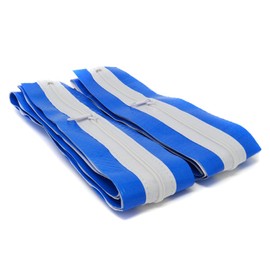 ZIP-UP Products Blue Poly Zipper Peel & Stick Door - 84" x 3" Dust Barrier Zipper with Self Adhesive Backing & Air Tight Seal - Twin Pack - ZIP7.3TWB