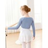 Avrigirl Kids Girls Ballet Wrap Tops Long Sleeve Crop Dance