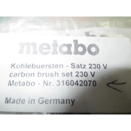 Metabo 316042070   BRUSH SET  METABO OEM FACTORY PART  FREE SHIPPING