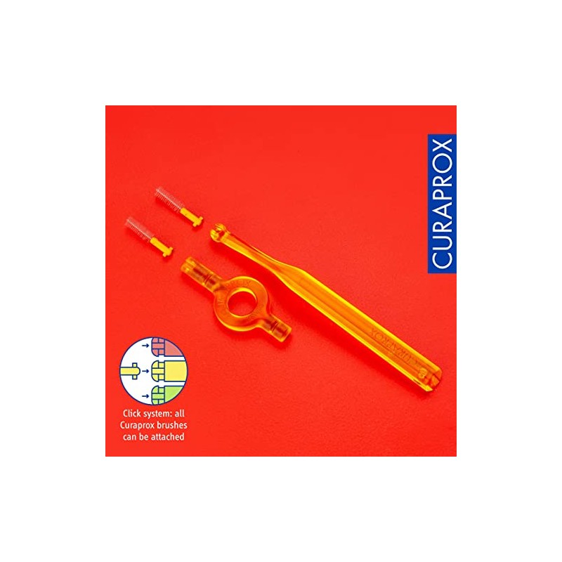 Curaprox Cepillos interdentales CPS 09 Prime, Recambio, 8 Piezas, Amarillo,