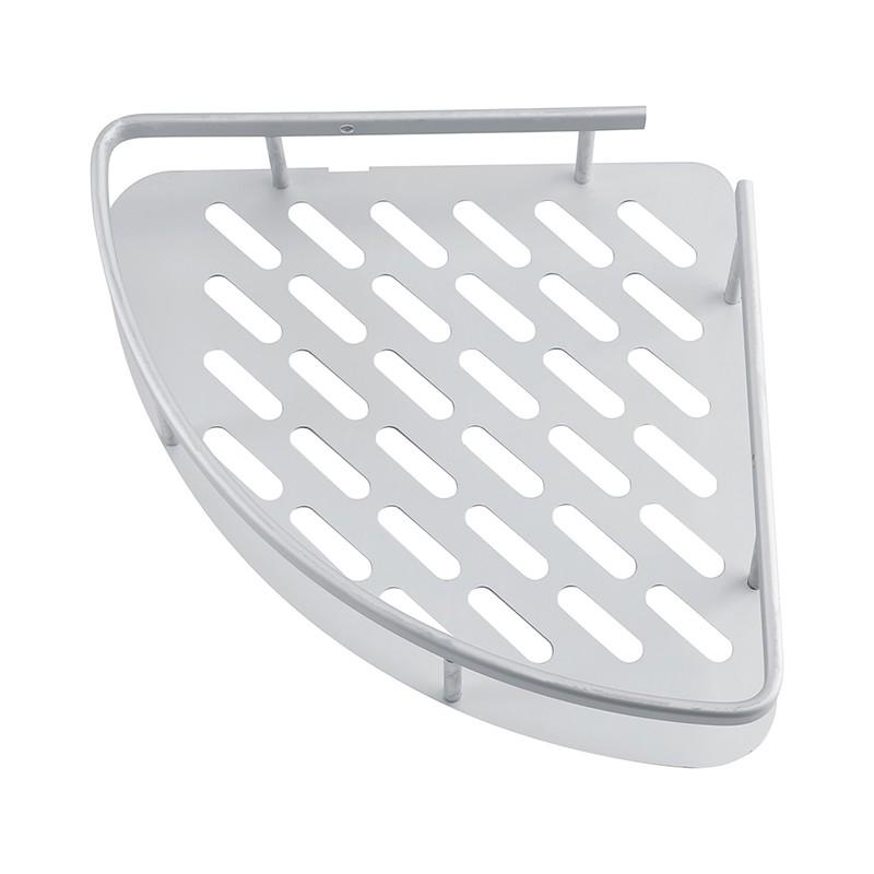 Aluminum Dual Tier Shower Caddy Shelf Bathroom Corner Rack Storage