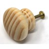 fiXte 2 x Natural Wood Cupboard Cabinet Door Knob Pine