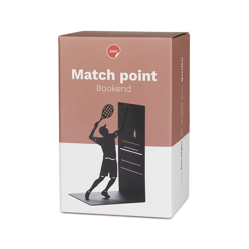 Balvi Bookend Match Ball Colour black Book support with tennis