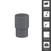 INEFA Downpipe Connector, PVC DN75 / 75 mm Anthracite Drain