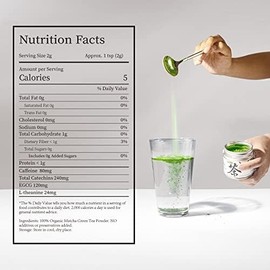 Chaism Té verde matcha en polvo de grado ceremonial - Premium First Harvest, orgánico USDA, sin gluten, vegano, 100  puro, sin azúcar ni aditivos,