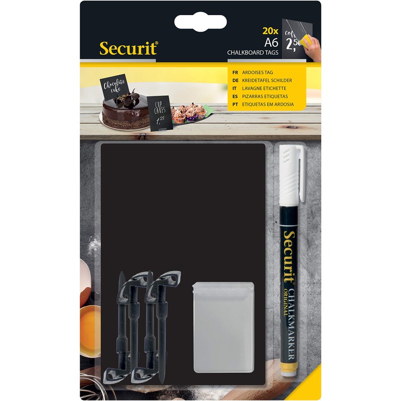 American Metalcraft TAGA6WT Chalk Card, Mini, Black, Small