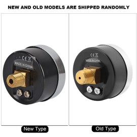 0~160PSI 0~11kg/cm² Medidor de Presión Hidráulica Neumática de Doble Escala Manómetro Medidor de Presión de Aceite de Agua de Gas Piezómetro 1/8NPT Conector de Latón 40mm de Diámetro