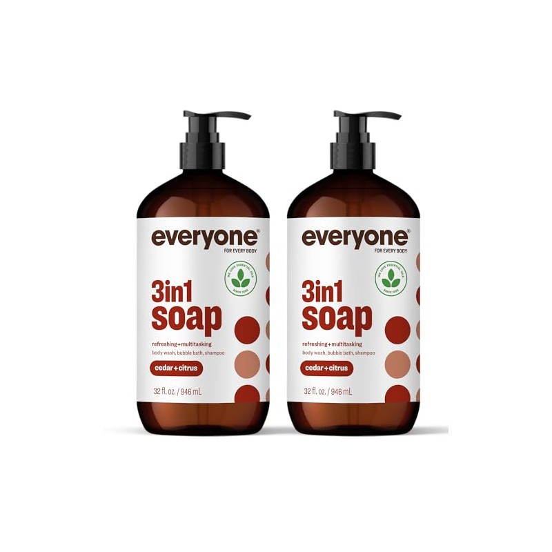 Everyone 3-in-1 Soap for Men, Cedar Citrus, 32oz, 2 Count