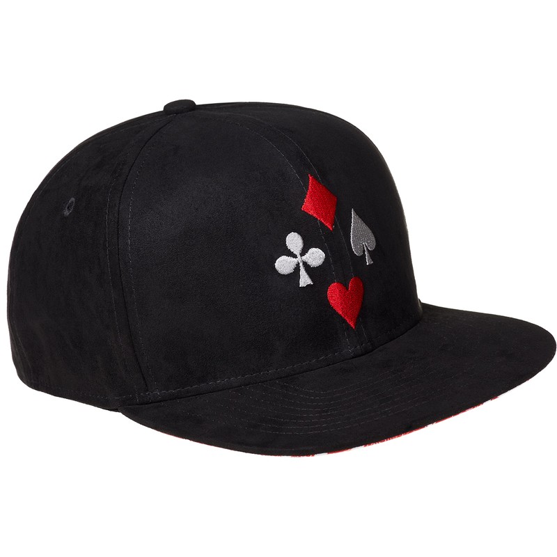 Cadency® Snapback Cap Poker Women Men Black Unisex Adjustable Size,