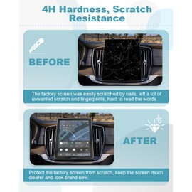 CDEFG 2PCS for 2025 Volvo XC90 Screen Protector Compatible with 2025 Volvo XC90 11.2-inch Screen Cover Center Touchscreen Protector 2025 Volvo XC90 Accessories HD Clear