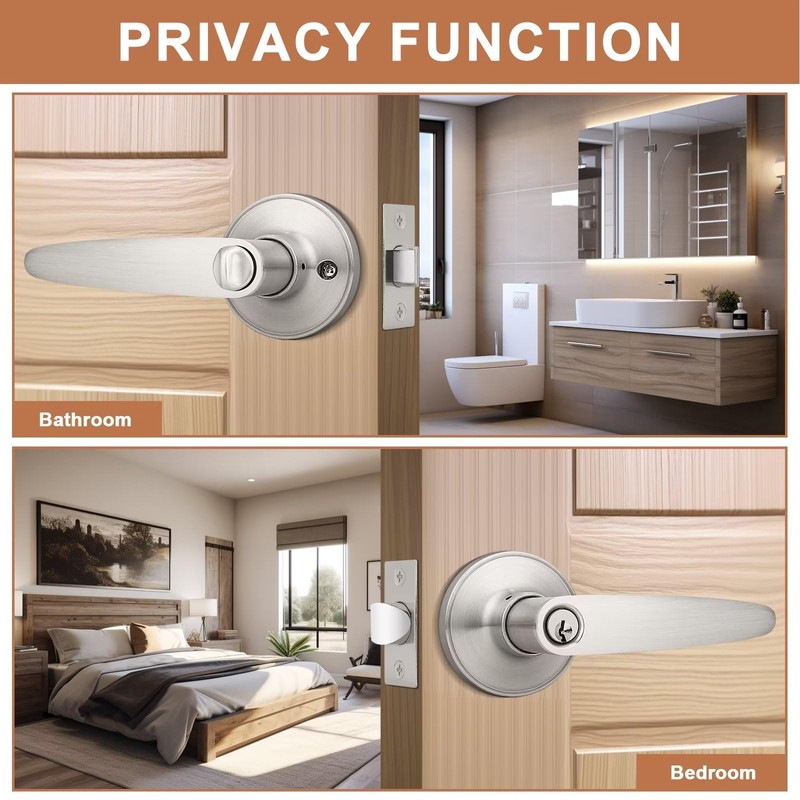 Probrico (5 Pack Keyed Entry Door Lever Lock for Exterior