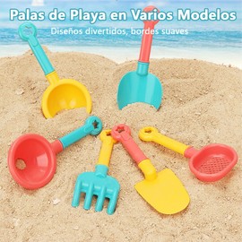 18PCS Juguetes de Arena para Playa,Camión Volquete, Cubo Plegable, Palas, Moldes de Arena de Dinosaurios y Animales Marinos,Ideal para Regalo