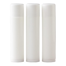 Natural Cosmetics Laboratory Lip Balm Tube Container, Cosmetic Container, Handmade Cosmetic Container, Handmade Lip, Rotatable, White, Set of 3