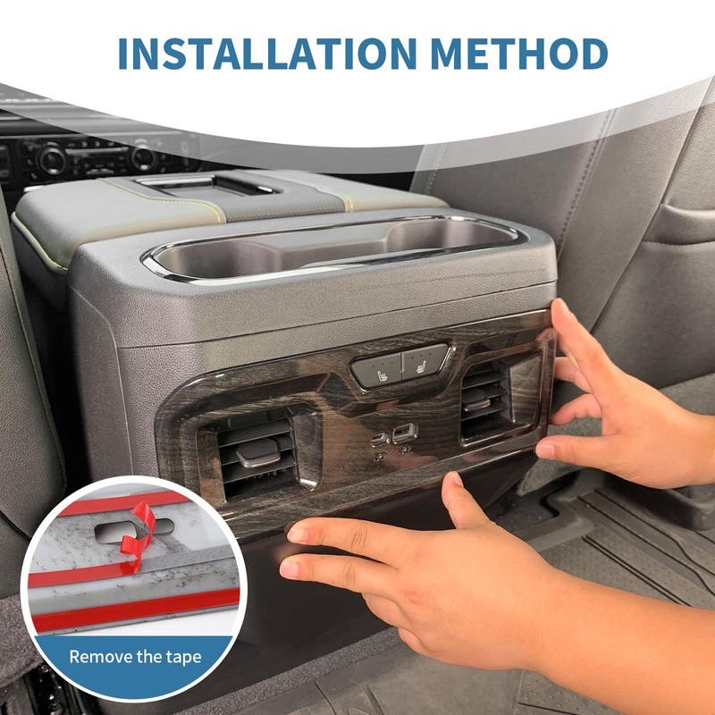 PDKLIN for Silverado Rear Air AC Vent Cover Trim for