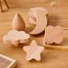 ED-Lumos 6 Pieces Cabinet Knobs Moon Star Cloud Wood Design