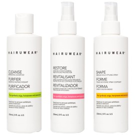 Shampoo & Conditioner Set with Hair Spray - Wig Care for Synthetic Wigs, Hairpieces & Extensions, Full Size (8 Fl Oz Each)